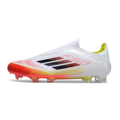 Botas de fútbol Adidas F50 Elite sin cordones Pure Victory Pack para terreno firme (FG).