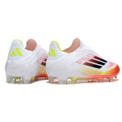 Botas de fútbol Adidas F50 Elite sin cordones Pure Victory Pack para terreno firme (FG).
