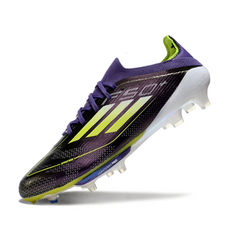 Scarpa da calcio Adidas F50+ Elite nera e gialla per terreni compatti FG