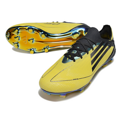 Scarpa da calcio Adidas F50 Primeknit Elite gialla e nera per terreni compatti FG