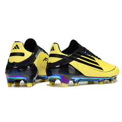 Scarpa da calcio Adidas F50 Primeknit Elite gialla e nera per terreni compatti FG