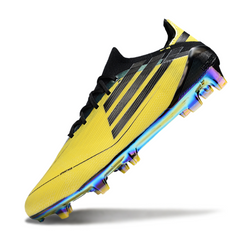 Scarpa da calcio Adidas F50 Primeknit Elite gialla e nera per terreni compatti FG