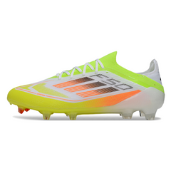 Scarpa da calcio Adidas F50 Primeknit Elite bianca e verde per terreni compatti FG