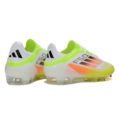 Scarpa da calcio Adidas F50 Primeknit Elite bianca e verde per terreni compatti FG