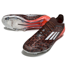 Scarpa da calcio Adidas F50 Primeknit Elite marrone e rossa per terreni compatti FG