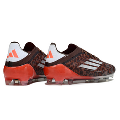 Scarpa da calcio Adidas F50 Primeknit Elite marrone e rossa per terreni compatti FG