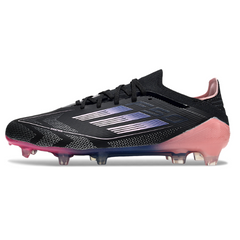 Scarpa da calcio Adidas F50 Primeknit Elite nera e rosa per terreni compatti FG