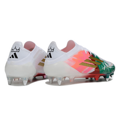 Adidas F50 Primeknit Elite White Green and Red Mixed Studs SG Football Boot