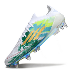 Adidas F50 Primeknit Elite White and Green Mixed Studs SG Football Boot