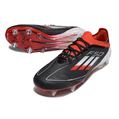 Adidas F50 Primeknit Elite Black White and Red Mixed Studs SG Football Boot