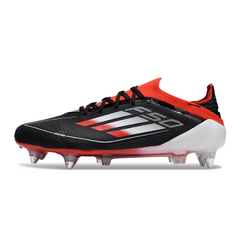 Adidas F50 Primeknit Elite Black White and Red Mixed Studs SG Football Boot