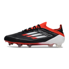 Scarpa da calcio Adidas F50 Primeknit Elite nera, bianca e rossa per terreni compatti FG