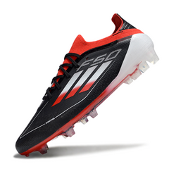 Scarpa da calcio Adidas F50 Primeknit Elite nera, bianca e rossa per terreni compatti FG