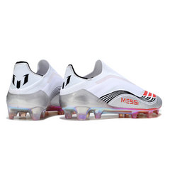 Botas de fútbol Adidas F50 Elite sin cordones, color blanco, para terreno firme FG