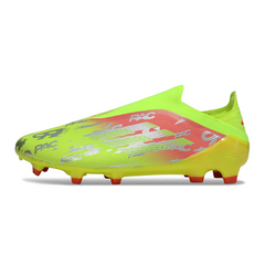 Botas de fútbol Adidas F50 Elite sin cordones, paquete amarillo, para terreno firme (FG).