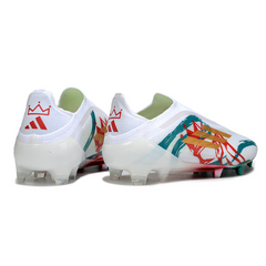 Adidas F50 Elite Laceless White Red and Green Firm Ground FG Football Boot