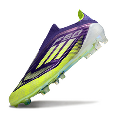 Adidas F50 Elite Laceless Purple and Green Firm Ground FG Football Boot