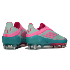 Adidas F50 Elite No Lace Light Blue and Pink Mixed Studs SG Football Boot