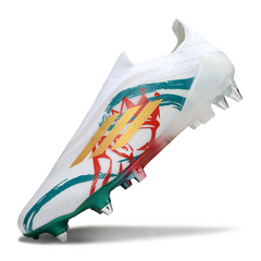 Adidas F50 Elite No Laces White Green and Red Mixed Studs SG Football Boot