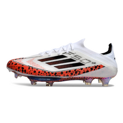Scarpa da calcio Adidas F50+ Elite bianca e arancione per terreni compatti FG