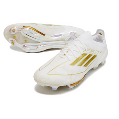 Scarpa da calcio Adidas F50+ Elite gialla e arancione per terreni compatti FG