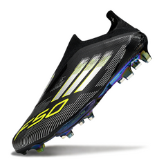 Scarpe da calcio Adidas F50+ Elite Laceless Black Pack per terreni compatti FG