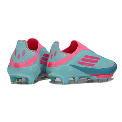 Scarpa da calcio Adidas F50+ Elite Laceless Light Blue e Pink Firm Ground FG