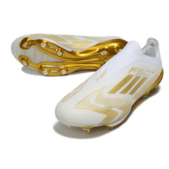 Adidas F50+ Elite Laceless White and Gold Firm Ground FG Football Boot