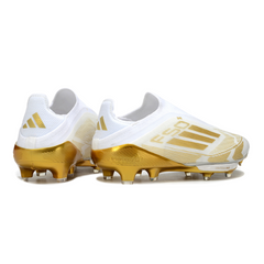Adidas F50+ Elite Laceless White and Gold Firm Ground FG Football Boot