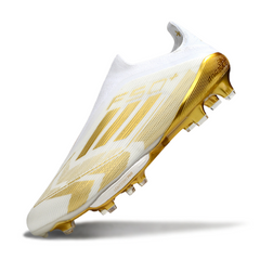 Adidas F50+ Elite Laceless White and Gold Firm Ground FG Football Boot