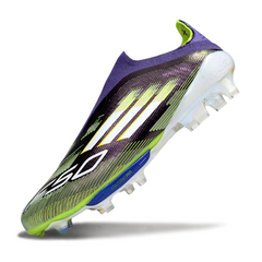 Scarpa da calcio Adidas F50+ Elite Laceless Viola e Verde per terreni compatti FG