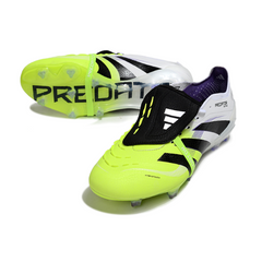 Scarpa da calcio Adidas Predator 25 Tongue Elite bianca e verde per terreni compatti FG