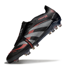 Scarpa da calcio Adidas Predator 25 Elite Tongue nera per terreni compatti FG