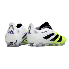 Scarpa da calcio Adidas Predator 25 Elite bianca e verde per terreni compatti FG