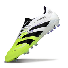 Scarpa da calcio Adidas Predator 25 Elite bianca e verde per terreni compatti FG