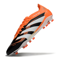 Scarpa da calcio Adidas Predator 25 Elite nera e arancione per terreni compatti FG