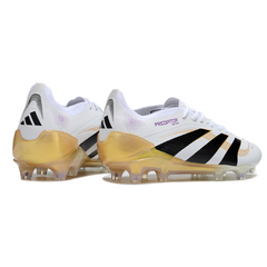 Scarpa da calcio Adidas Predator 25 Elite Road to Glory Pack nera e bianca per terreni compatti FG