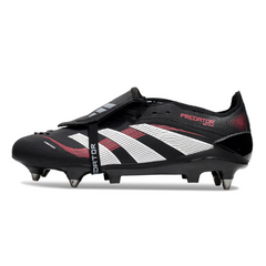 Scarpa da calcio Adidas Predator 25 Elite Tongue nera e rossa per terreni compatti FG