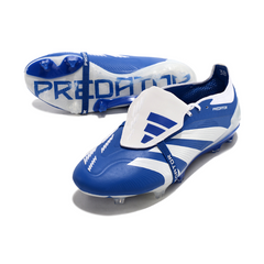 Chuteira Campo Adidas Predator 30 Elite Com Lingua FG Azul e Branca - VENI Futebol