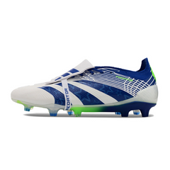 Chuteira Campo Adidas Predator 30 Elite Com Lingua FG Branca, Azul e Verde - VENI Futebol