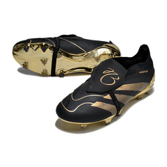 Scarpa da calcio Adidas Predator 30 Elite Tongue nera e oro Bellingham Pack Firm Ground FG