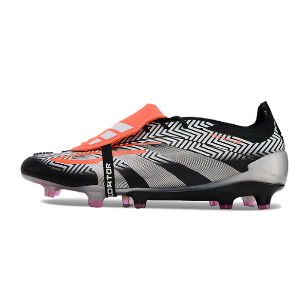 Chuteira Campo Adidas Predator 30 Elite Com Lingua FG Prata, Cinza e Branca - VENI Futebol