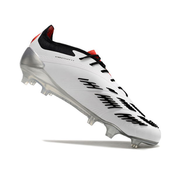 Chuteira Campo Adidas Predator 30 Elite FG Branca, Preta e Vermelha - VENI Futebol