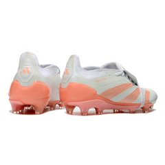 Scarpa da calcio Adidas Predator 30 Elite Tongue bianca e arancione per terreni compatti FG