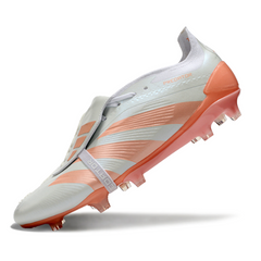 Scarpa da calcio Adidas Predator 30 Elite Tongue bianca e arancione per terreni compatti FG