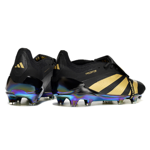 Chuteira Campo Adidas Predator 30 Elite Com Lingua FG Preta e Dourada - VENI Futebol