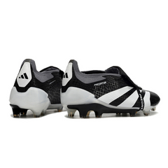 Chuteira Campo Adidas Predator 30 Elite Com Lingua FG Preta, Branca e Cinza - VENI Futebol