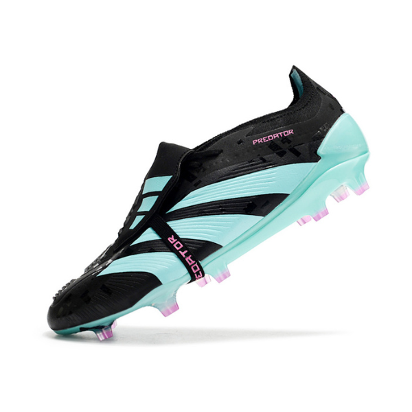 Chuteira Campo Adidas Predator 30 Elite Com Lingua FG Preta e Azul Claro - VENI Futebol