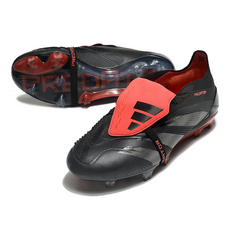 Scarpa da calcio Adidas Predator 30 Elite Tongue nera e rossa per terreni compatti FG