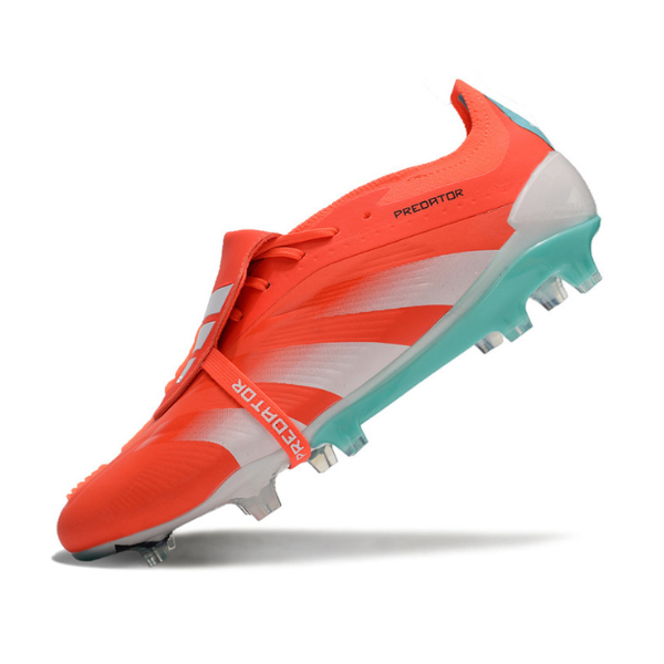 Chuteira Campo Adidas Predator 30 Elite Com Lingua FG Vermelha e Azul Claro - VENI Futebol